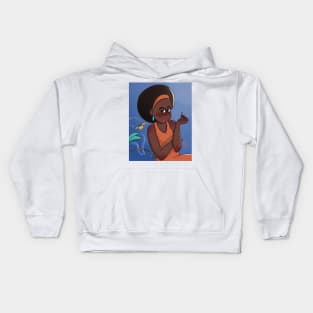 Mermaid Lassoed by Sibling Kids Hoodie